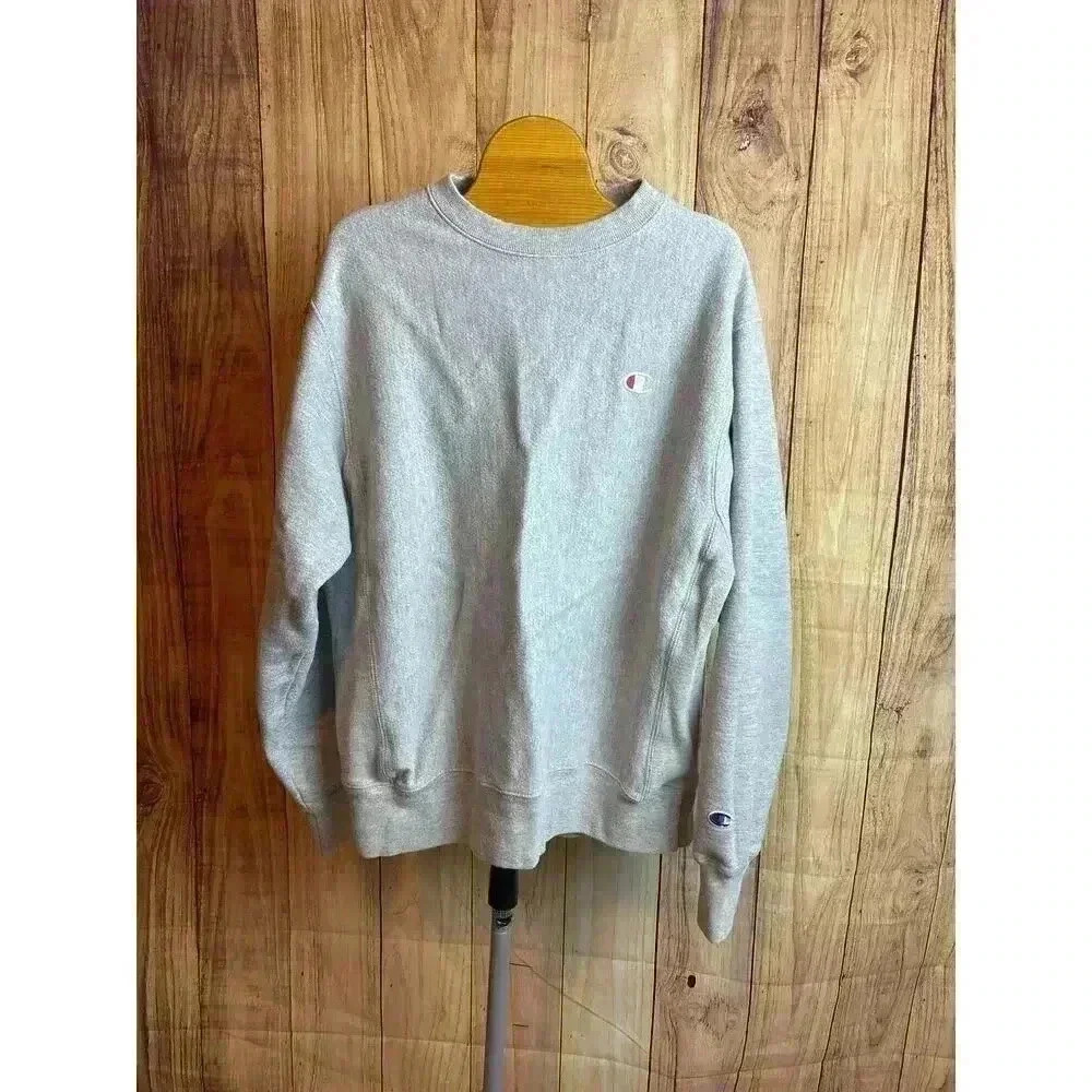 Champion Thick Crewneck Sweatshirt Gray Size Men's M READ Desc